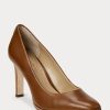 Escarpins en cuir bruni Camila de Ralph Lauren pour femmes Escarpins en cuir bruni Camila de Ralph Lauren pour femmes