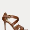 Escarpins en cuir bruni Gisella de Ralph Lauren pour femmes Escarpins en cuir bruni Gisella de Ralph Lauren pour femmes
