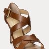 Escarpins en cuir bruni Gisella de Ralph Lauren pour femmes Escarpins en cuir bruni Gisella de Ralph Lauren pour femmes