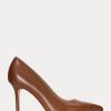 Escarpins en cuir bruni Lindella II de Ralph Lauren pour femmes Escarpins en cuir bruni Lindella II de Ralph Lauren pour femmes