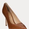 Escarpins en cuir bruni Lindella II de Ralph Lauren pour femmes Escarpins en cuir bruni Lindella II de Ralph Lauren pour femmes
