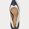 Escarpins en cuir nappa et bruni Lynden Ralph Lauren bleu marine/blanc pour femme Escarpins en cuir nappa et bruni Lynden Ralph Lauren bleu marine/blanc pour femme