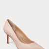 Escarpins en cuir nappa rose clair Ralph Lauren Lanette pour femmes