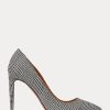 Escarpins en laine à carreaux Glen Celia Ralph Lauren noirs/crème pour femmes Escarpins en laine à carreaux Glen Celia Ralph Lauren noirs/crème pour femmes