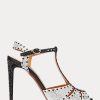 Escarpins en satin ornés Vasile noirs/blancs pour femmes Ralph Lauren