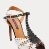 Escarpins en satin ornés Vasile noirs/blancs pour femmes Ralph Lauren