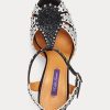 Escarpins en satin ornés Vasile noirs/blancs pour femmes Ralph Lauren