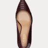 Escarpins en simili-peau de serpent Ralph Lauren Lanette chocolat pour femmes Escarpins en simili-peau de serpent Ralph Lauren Lanette chocolat pour femmes
