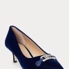 Escarpins en velours bleu marine Ralph Lauren Amory pour femmes