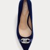 Escarpins en velours bleu marine Ralph Lauren Amory pour femmes