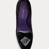 Escarpins en velours brodés noirs Ralph Lauren Marion pour femmes Escarpins en velours brodés noirs Ralph Lauren Marion pour femmes