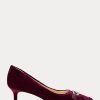 Escarpins en velours fuchsia Amory Ralph Lauren pour femmes