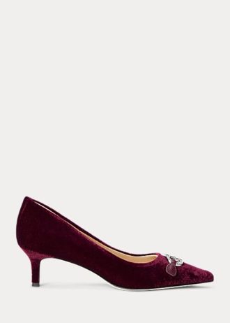 Escarpins en velours fuchsia Amory Ralph Lauren pour femmes