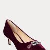 Escarpins en velours fuchsia Amory Ralph Lauren pour femmes