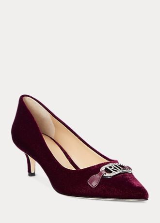 Escarpins en velours fuchsia Amory Ralph Lauren pour femmes