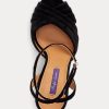 Escarpins en velours noirs Ralph Lauren Bacall II pour femmes