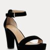 Escarpins en velours noirs Sylvia Ralph Lauren pour femmes