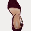 Escarpins en velours Sylvia rouge foncé pour femmes Ralph Lauren Escarpins en velours Sylvia rouge foncé pour femmes Ralph Lauren