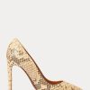 Escarpins jaune clair en python Ralph Lauren Celia pour femmes Escarpins jaune clair en python Ralph Lauren Celia pour femmes