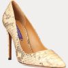 Escarpins jaune clair en python Ralph Lauren Celia pour femmes Escarpins jaune clair en python Ralph Lauren Celia pour femmes