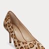 Escarpins marron Ralph Lauren Lanette en cuir de veau pour femme