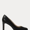 Escarpins noirs en cuir bruni Camila Ralph Lauren pour femmes
