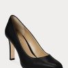 Escarpins noirs en cuir bruni Camila Ralph Lauren pour femmes