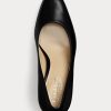 Escarpins noirs en cuir bruni Camila Ralph Lauren pour femmes
