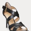 Escarpins noirs en cuir bruni Gisella de Ralph Lauren pour femmes Escarpins noirs en cuir bruni Gisella de Ralph Lauren pour femmes