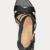 Escarpins noirs en cuir bruni Gisella de Ralph Lauren pour femmes Escarpins noirs en cuir bruni Gisella de Ralph Lauren pour femmes