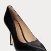 Escarpins noirs en cuir bruni Lindella II de Ralph Lauren pour femmes Escarpins noirs en cuir bruni Lindella II de Ralph Lauren pour femmes