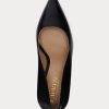 Escarpins noirs en cuir bruni Lindella II de Ralph Lauren pour femmes Escarpins noirs en cuir bruni Lindella II de Ralph Lauren pour femmes