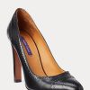 Escarpins noirs en cuir de veau Ralph Lauren Ainsley pour femmes