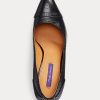 Escarpins noirs en cuir de veau Ralph Lauren Ainsley pour femmes