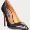 Escarpins noirs en cuir de veau Ralph Lauren Celia pour femmes