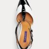 Escarpins Ralph Lauren Haskell en cuir de veau à blocs de couleurs noir/blanc pour femme Escarpins Ralph Lauren Haskell en cuir de veau à blocs de couleurs noir/blanc pour femme