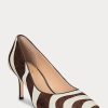 Escarpins Ralph Lauren Lanette en cuir de veau chocolat pour femmes