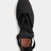 Espadrille compensée en toile noire Ralph Lauren pour femme Espadrille compensée en toile noire Ralph Lauren pour femme