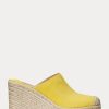 Espadrille en daim jaune Ralph Lauren Pennie pour femme Espadrille en daim jaune Ralph Lauren Pennie pour femme