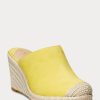 Espadrille en daim jaune Ralph Lauren Pennie pour femme Espadrille en daim jaune Ralph Lauren Pennie pour femme