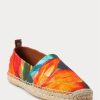 Espadrille en lin fleuri Bowsworth de Ralph Lauren pour homme orange