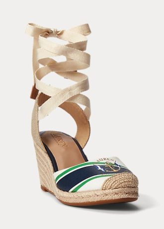 Espadrille en toile bleu marine Ralph Lauren Paislee pour femme