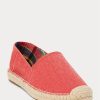 Chaussures décontractées en toile délavée Ralph Lauren Cevio rouges pour hommes Chaussures décontractées en toile délavée Ralph Lauren Cevio rouges pour hommes