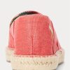 Chaussures décontractées en toile délavée Ralph Lauren Cevio rouges pour hommes Chaussures décontractées en toile délavée Ralph Lauren Cevio rouges pour hommes