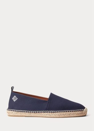 Espadrille en toile monogrammée Bowsworth bleu marine pour homme Ralph Lauren