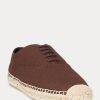 Espadrille à lacets en toile marron Ralph Lauren pour femme Espadrille à lacets en toile marron Ralph Lauren pour femme