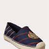 Espadrille rayée bleu marine pour homme Ralph Lauren Cevio Crest Espadrille rayée bleu marine pour homme Ralph Lauren Cevio Crest