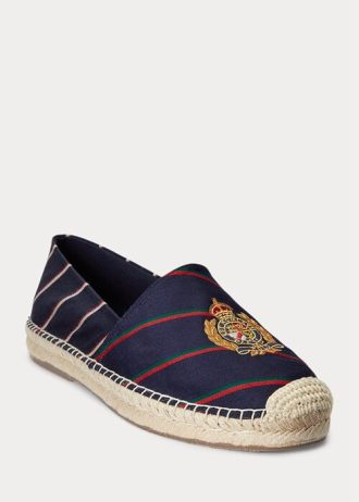 Chaussures décontractées à rayures bleu marine pour homme Ralph Lauren Cevio Crest