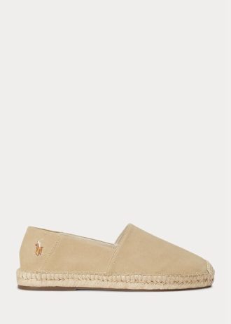 Espadrilles en daim Ralph Lauren Cevio pour hommes beiges