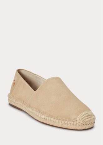 Espadrilles en daim Ralph Lauren Cevio pour hommes beiges
